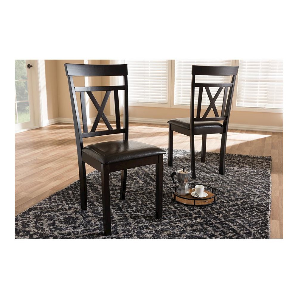 Leather Upholstered Dining Chair (Set of 2)