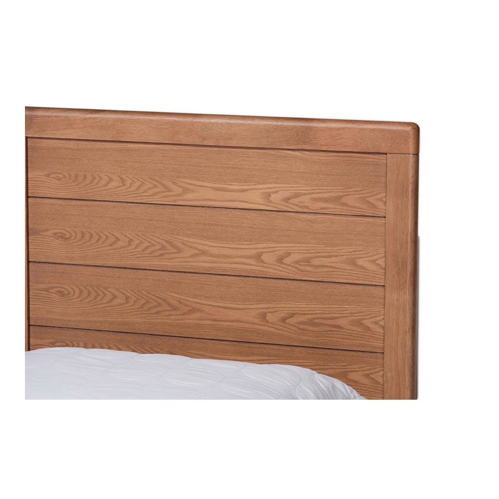 Walnut Brown Finished Wood Full Size 3-Drawer Platform Storage Bed