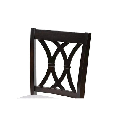 Espresso Brown Finished Wood Counter Height Pub Chair Set of 2