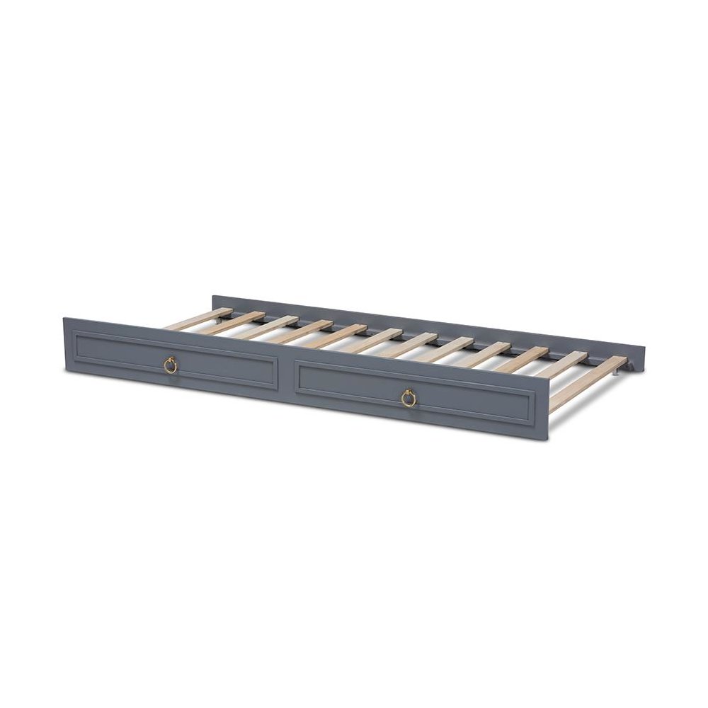 Mariana Classic and Traditional Grey Finished Wood Twin Size Trundle
