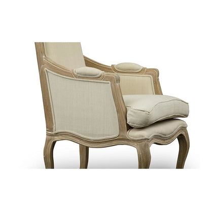Baxton Studio Nivernais Wood Traditional French Accent Chair