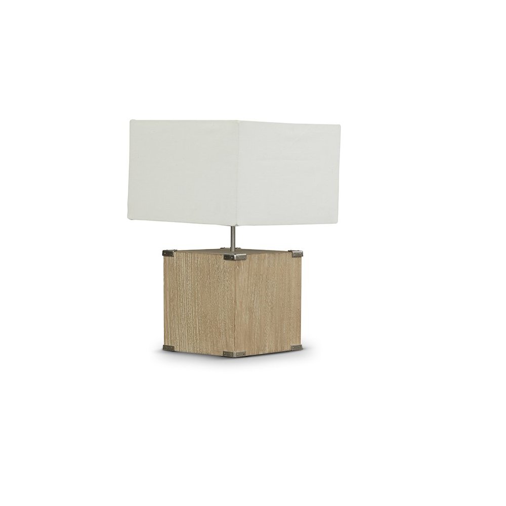 Kostka Wood and Fabric Lamp