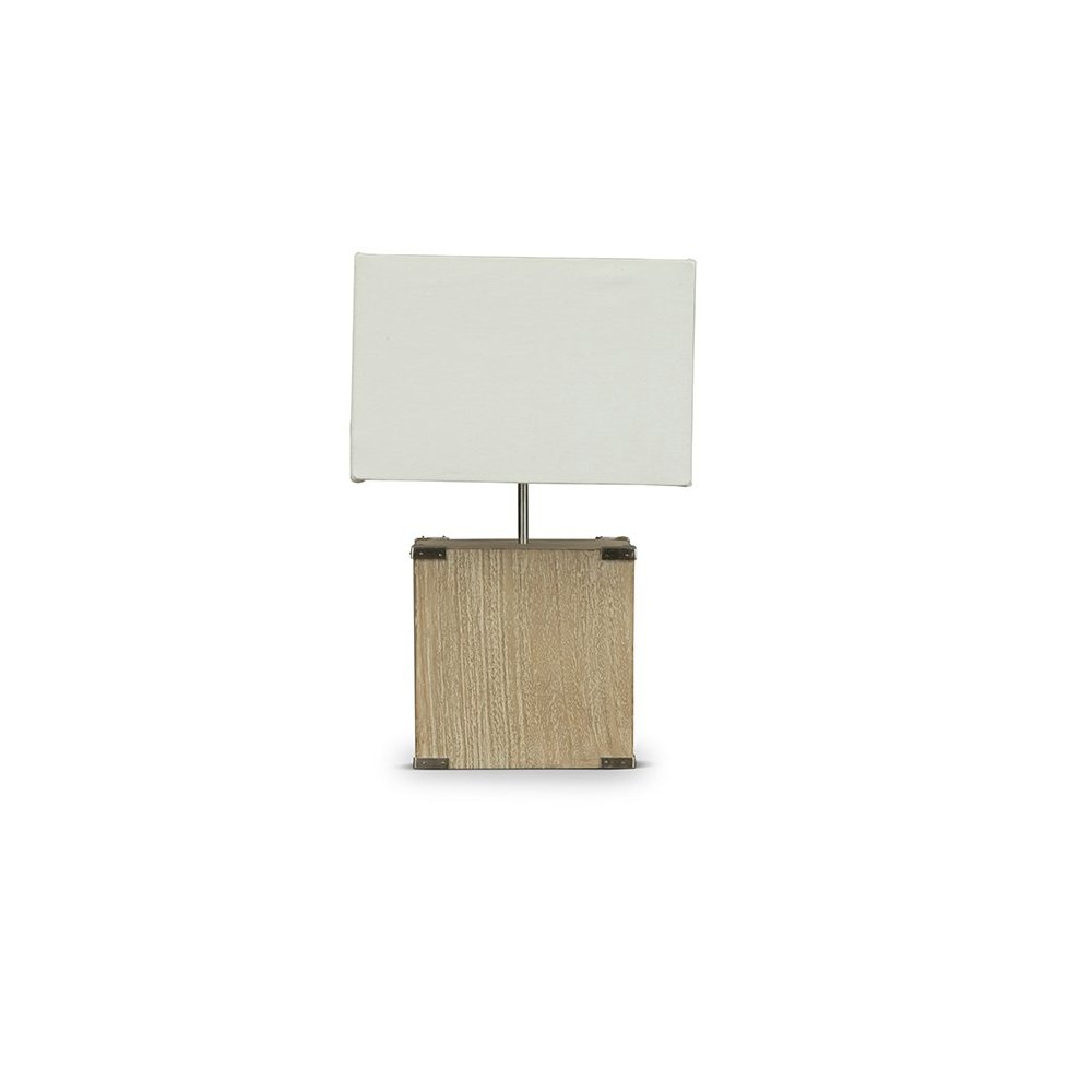 Kostka Wood and Fabric Lamp