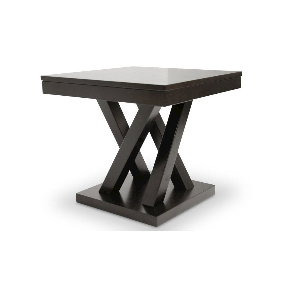 Baxton Studio Everdon Dark Brown Modern End Table