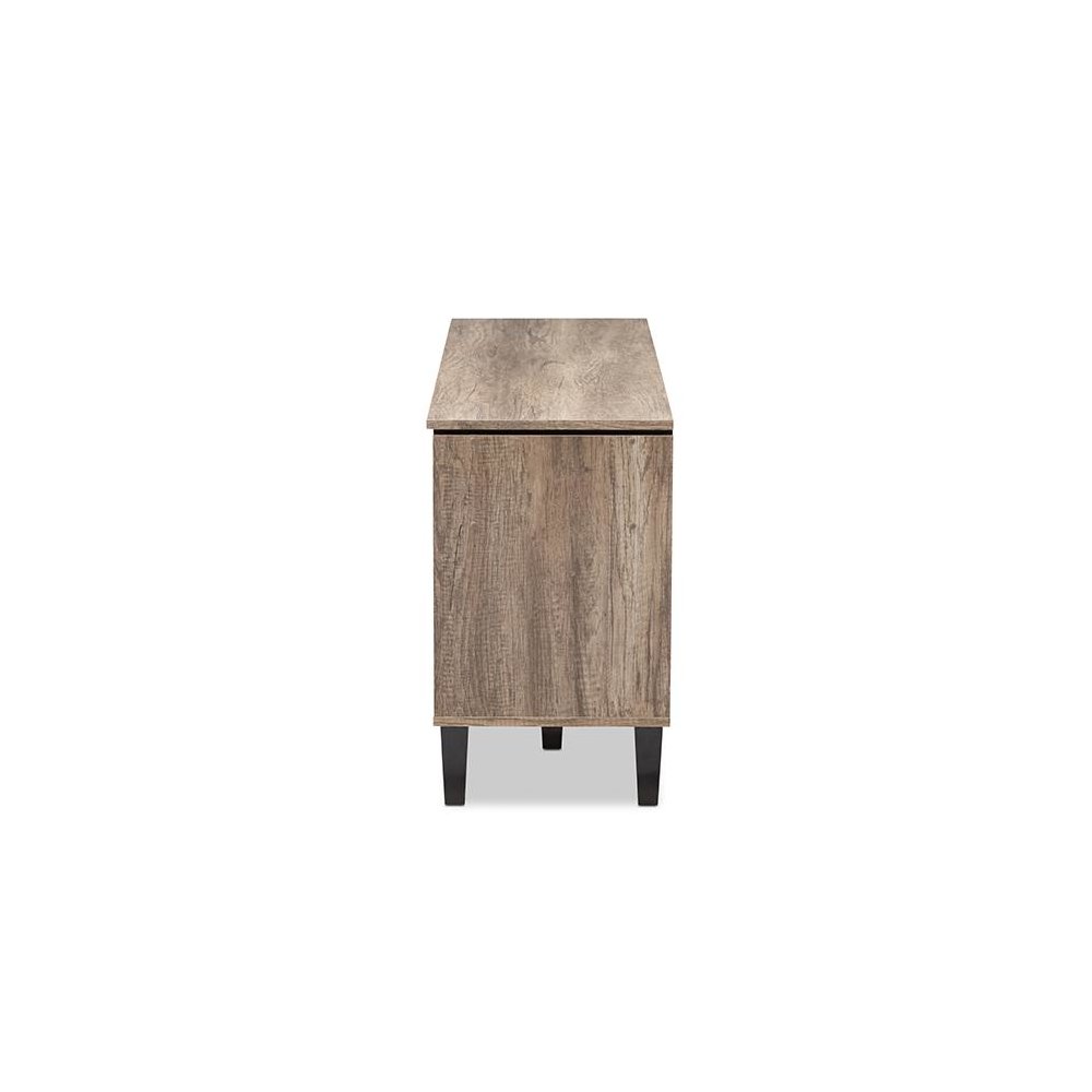 Baxton Studio Cardiff Modern and Contemporary Light Brown Wood 55-Inch TV Stand