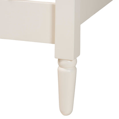 Braith Farmhouse Ivory Spindle Wood King Size 4-Piece Bedroom Set