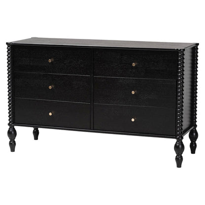 4-Piece Bedroom Set, Platform Bed with Dresser and Nightstands, Black, Queen