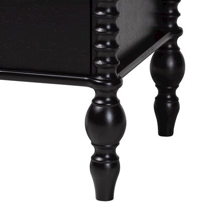 4-Piece Bedroom Set, Platform Bed with Dresser and Nightstands, Black, Queen
