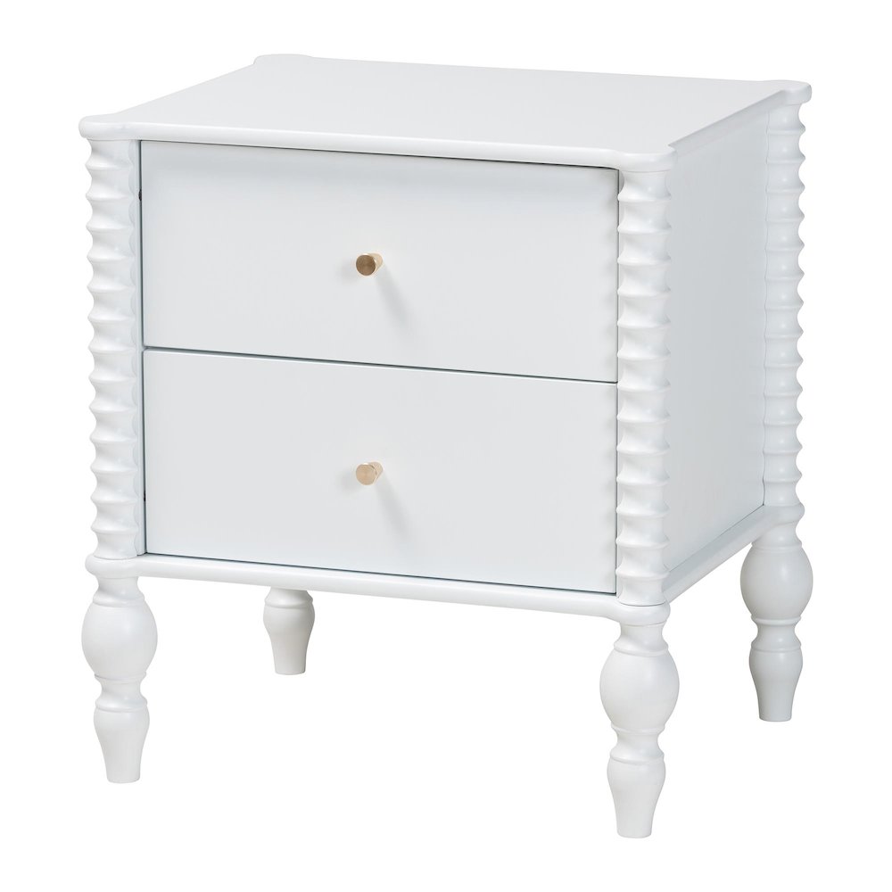 4-Piece Bedroom Set, Platform Bed with Dresser, Nightstands, White, Queen