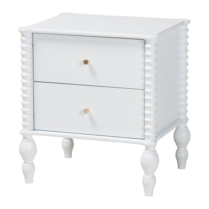 4-Piece Bedroom Set, Platform Bed with Dresser, Nightstands, White, Queen
