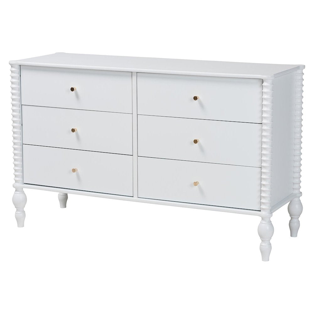 4-Piece Bedroom Set, Platform Bed with Dresser, Nightstands, White, Queen