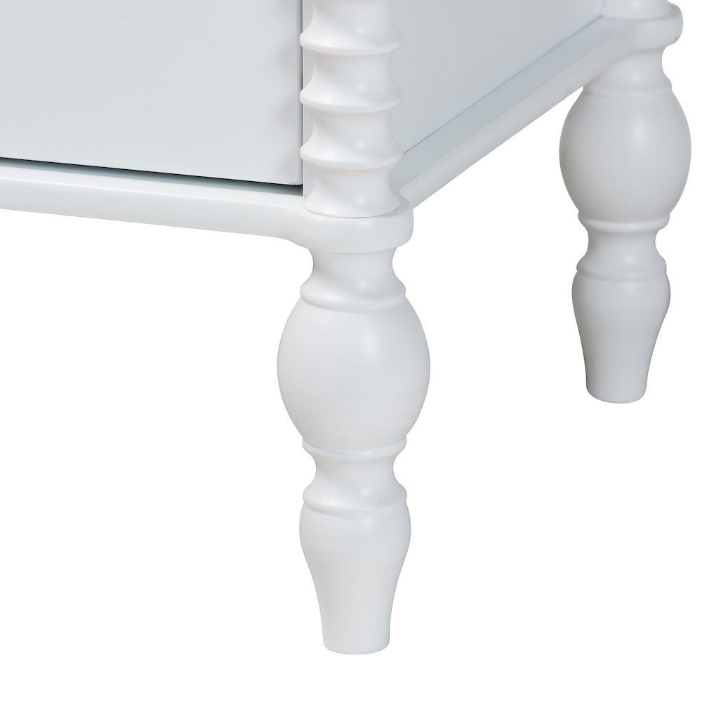 4-Piece Bedroom Set, Platform Bed with Dresser, Nightstands, White, Queen