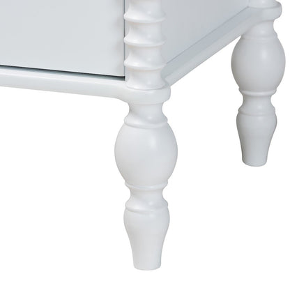 4-Piece Bedroom Set, Platform Bed with Dresser, Nightstands, White, Queen