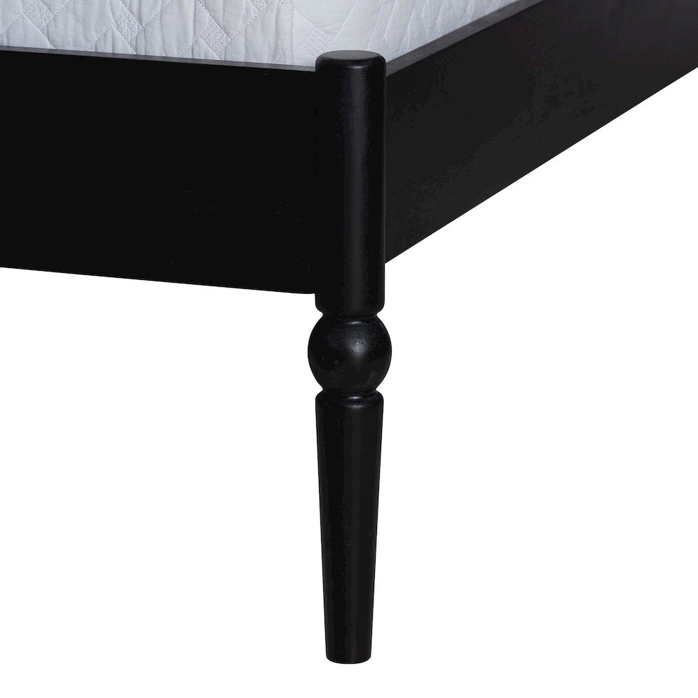 4-Piece Bedroom Set, Bed Frame with Dresser, Chest, and Nightstand, Black, King