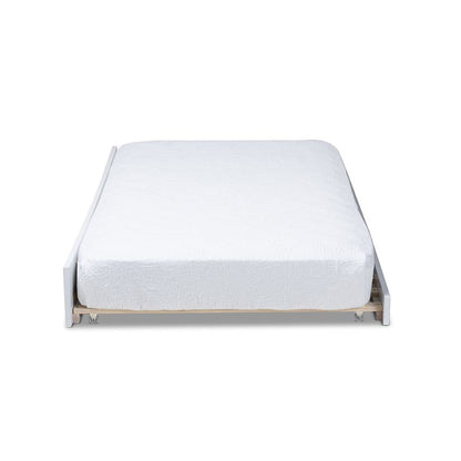 Baxton Studio Neves Cottage Farmhouse White Finished Wood Twin Size Trundle