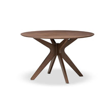 Walnut Wood 47-Inch Round Dining Table