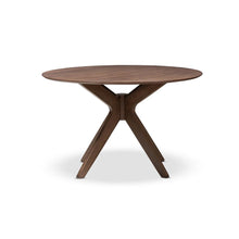 Walnut Wood 47-Inch Round Dining Table