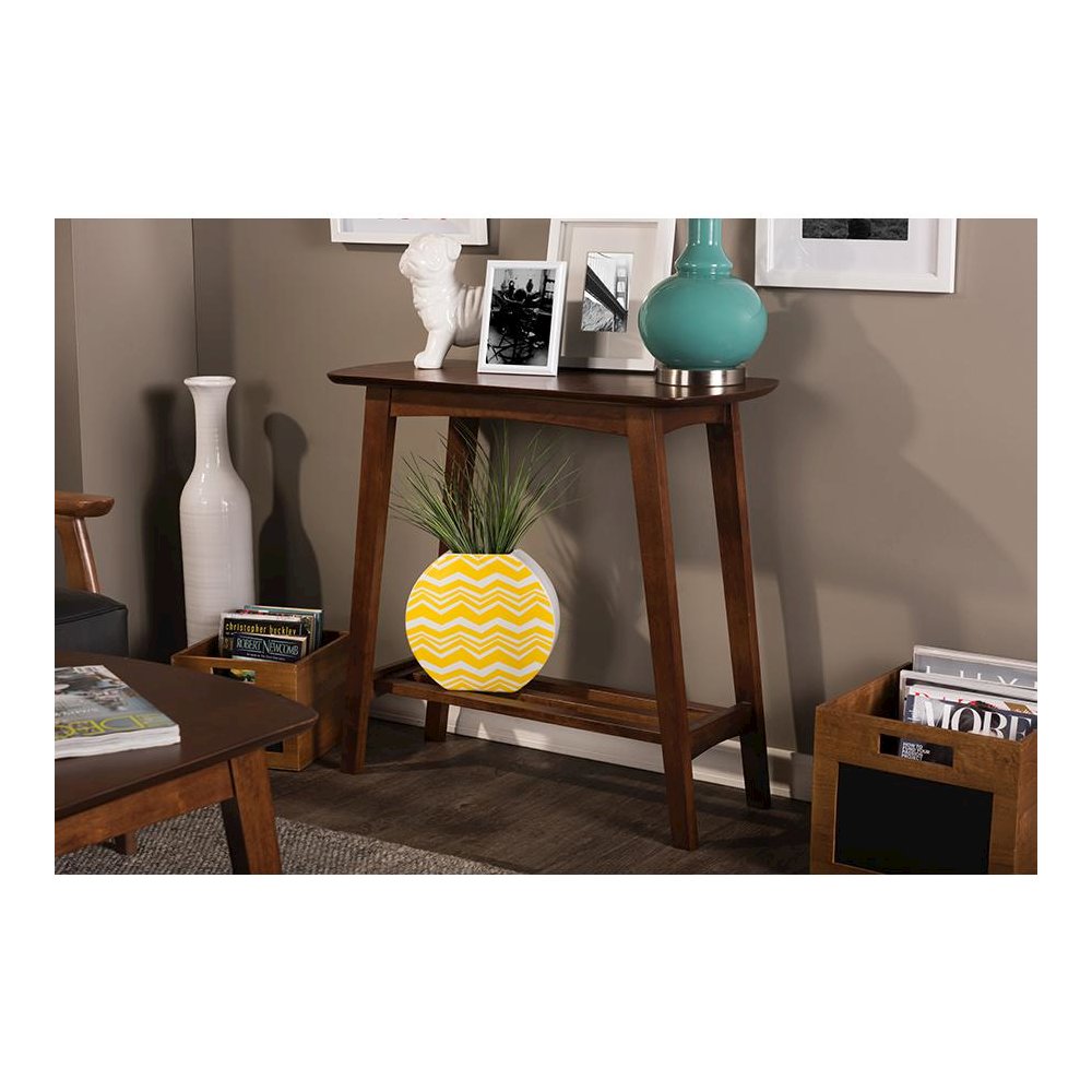 Scandinavian Dark Walnut Console Table "Walnut" Dark Brown