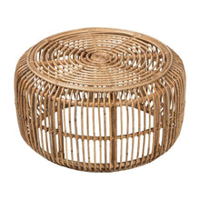 Authentic Brown Rattan Coffee Table with Antique Finish Bohemian Style