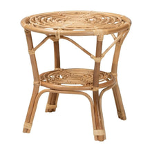 Genuine Brown Rattan Coffee Table with Bohemian Style and Durable Frame
