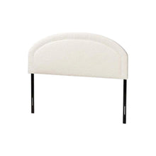 Cream Boucle Fabric Queen Headboard with Foam Padding and Plywood Frame