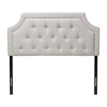 Greyish Beige Fabric King Size Headboard with Foam Padding and Durable LVL Frame