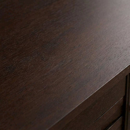 Dark Brown Wooden Shoe Storage Cabinet with 3-Door Modern Design