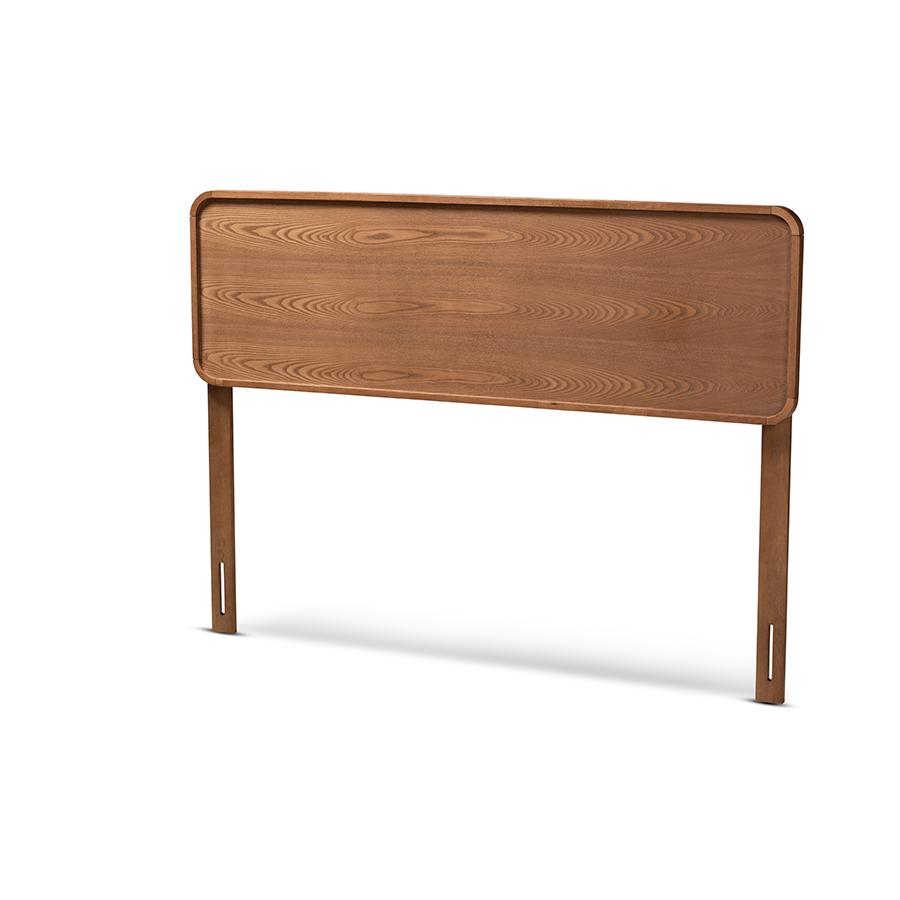 Baxton Studio Mailene Mid-Century Modern Walnut Brown Finished Wood Queen Size Headboard