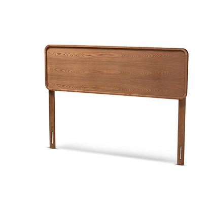 Baxton Studio Mailene Mid-Century Modern Walnut Brown Finished Wood Queen Size Headboard