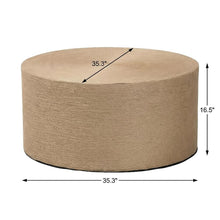 Round Handwoven Authentic Jute Coffee Table with Boho Style and Sturdy Build