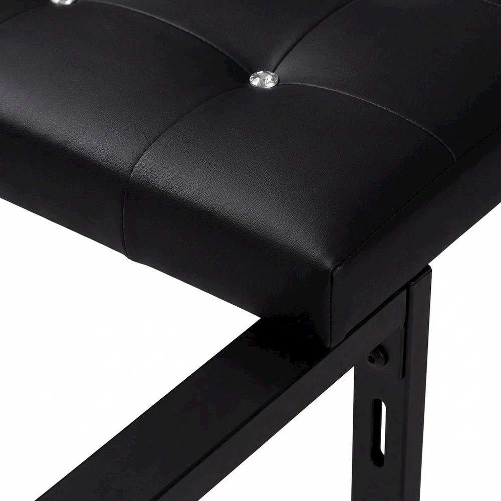 Full Black Faux Leather Headboard with PU Foam Padding and Wood Frame
