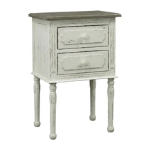 White Traditional Nightstand with Classic French Style and Compact Design