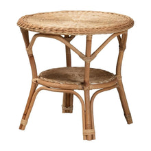 Earthy Brown Rattan Coffee Table with Bohemian Style and Lightweight Design
