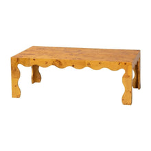 Organic Burl Wood Coffee Table with Light Mappa Legs and Modern Design
