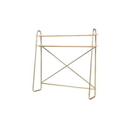 Wooden Over Bed Storage Shelf in Brown with Elegant Design
