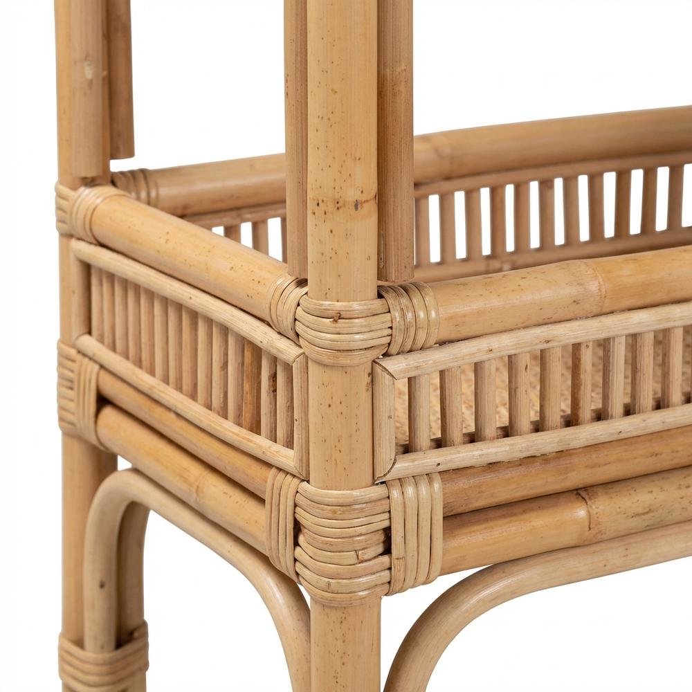 Natural Brown Rattan Console Table with Modern Bohemian Style
