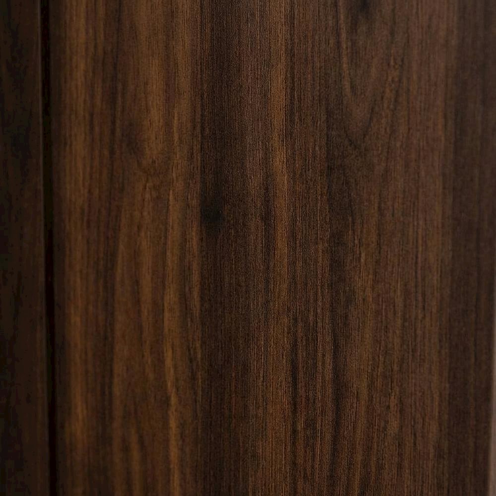 Mid-Century Modern Walnut Brown Shoe Storage Cabinet with 2 Doors