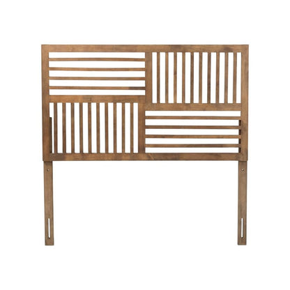 Brown Rubberwood King Size Headboard with Modern Design and Durable Wood Frame