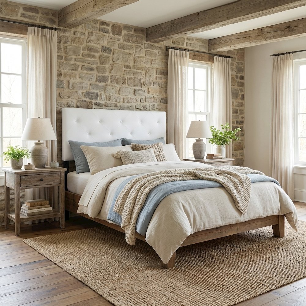 White Faux Leather King Headboard, PU Foam Padding, Wooden Frame