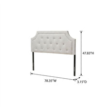 Greyish Beige Fabric King Size Headboard with Foam Padding and Durable LVL Frame