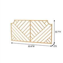 Brown Genuine Rattan Wall-Mount Headboard Queen Size Bohemian Design