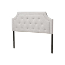 Greyish Beige Fabric Full Size Headboard, Foam Padding, LVL Frame for Bedrooms