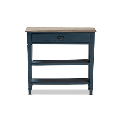 Baxton Studio Dauphine French Provincial Blue Spruce Fiinished Wood Accent Console Table