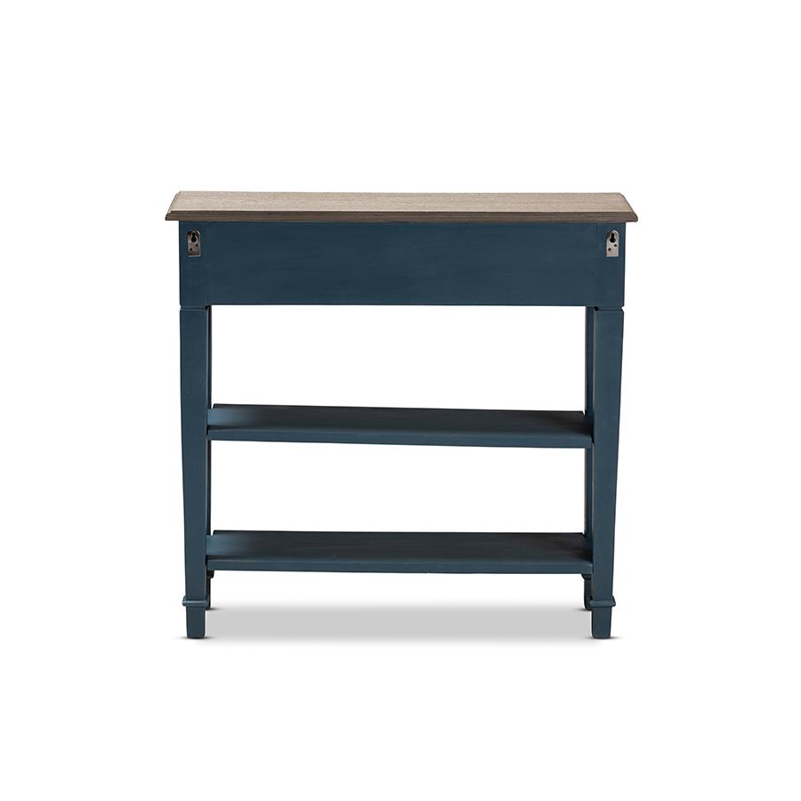 Baxton Studio Dauphine French Provincial Blue Spruce Fiinished Wood Accent Console Table