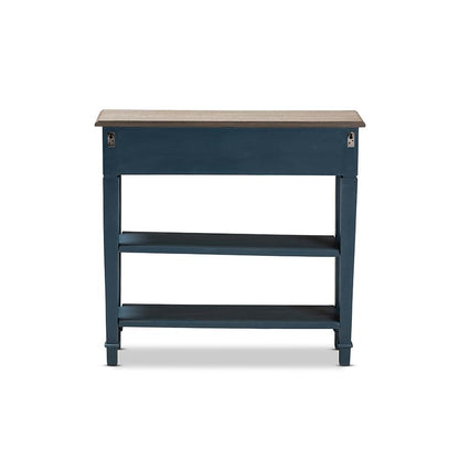 Baxton Studio Dauphine French Provincial Blue Spruce Fiinished Wood Accent Console Table