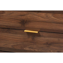 Baxton Studio Lena Mid-Century Modern Walnut Brown Finished 6-Drawer Wood Dresser