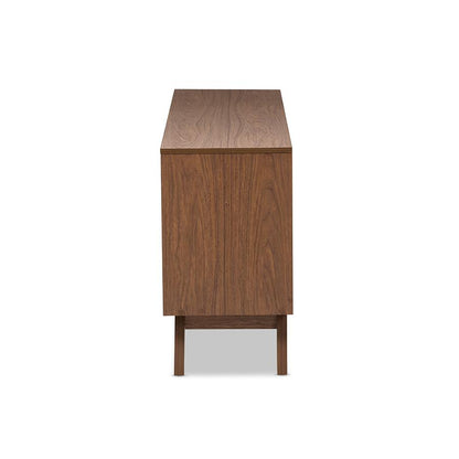 Hildon Mid-Century Modern White and Walnut Wood 6-Drawer Storage Dresser