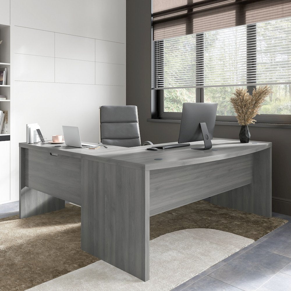 Echo 72W Bow Front L Shaped Desk
