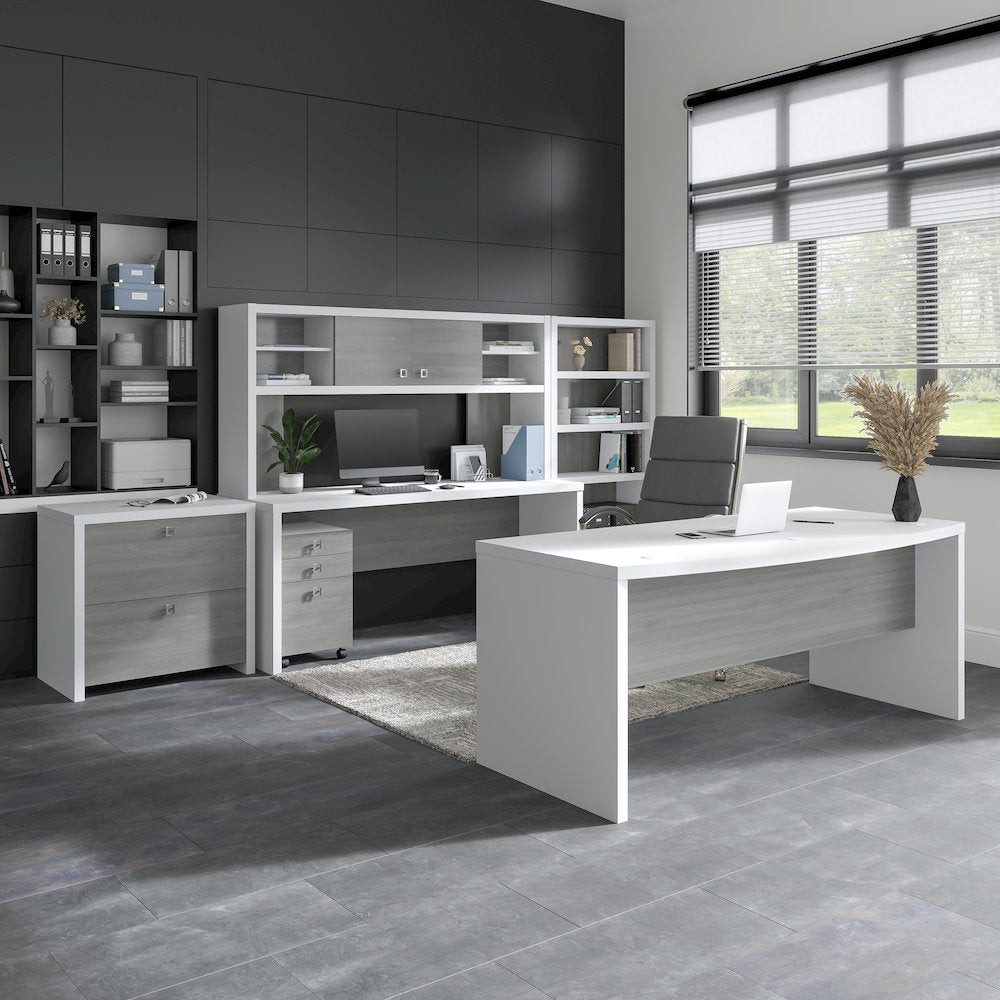 Echo L Shaped Bow Front Desk