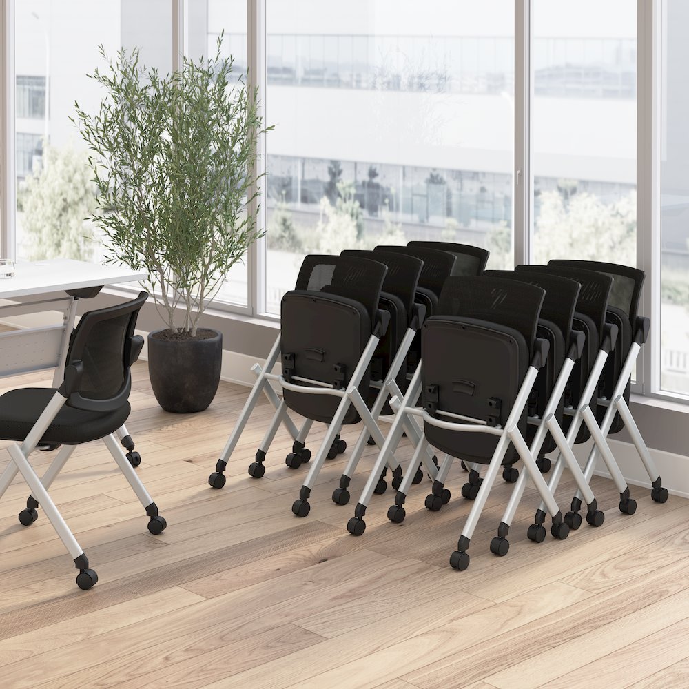 Envision Mesh Back Folding Chairs - Set of 2